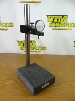 MITUTOYO PRECISION GRANITE INDICATOR COMPARATOR STAND   MITUTOYO INDICATOR