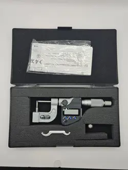 MITUTOYO 395-363-30/IP65 DIGITAL TUBE MICROMETER, CYLINDRICAL ANVIL, 0 TO 1