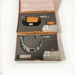 MITUTOYO PITCH MICROMETER LOT 2-3” AND 3-4”