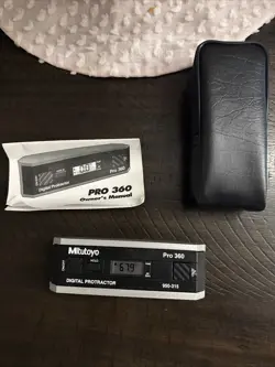 MITUTOYO PRO 360 DIGITAL PROTRACTOR 950-315 WITH CASE - VERY CLEAN A+