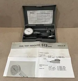 MITUTOYO 513 SERIES DIAL TEST INDICATOR IN NICE CONDITION WITH BOX & ATTACHMENTS