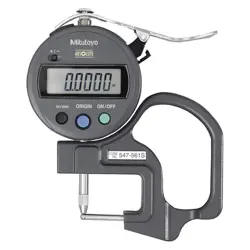 MITUTOYO DIGITAL THICKNESS GAGE GAUGE 0-0.47” / 0.0005” + NIST CALIBRATION CERT.