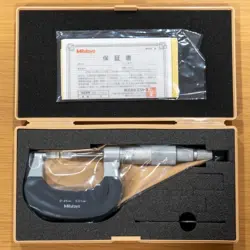 MITUTOYO STRAIGHT BLADE MICROMETER BLM-25/.4T UNUSED WITH SPECIAL CASE JAPAN