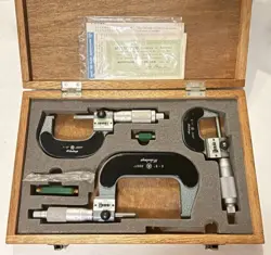 MITUTOYO 193-923 OUTSIDE MICROMETER SET - 0 TO 3