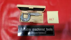 MITUTOYO 115 253 SPHERICAL OD  OUTSIDE MICROMETER 0 TO 1 IN MACHINIST  (A67)