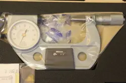 NEW MITUTOYO 2-3” 0.00005” DIAL INDICATOR GO / NO-GO MICROMETER SNAP METER GAGE