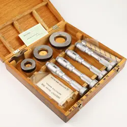 MITUTOYO 3 POINT INSIDE MICROMETER SET 368-933 H20-50K ST GEB
