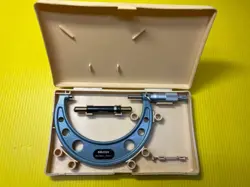 USED MITUTOYO OM-125 OUTSIDE MICROMETER 100-125MM WITH BOX TESTED FROM JAPAN F/S