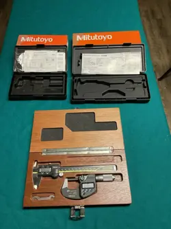 MITUTOYO DIGITAL MICROMETER & CALIPER SET ( 1” MICROMETER AND 6” CALIPER )
