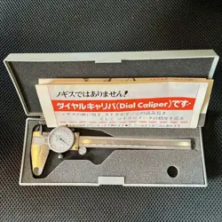 MITUTOYO DIAL CALIPER 100MM DIAL COLOR:WHITE WITH BOX EX COND LIMITED FROM JAPAN