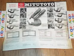 MITUTOYO MICROMETER MEASURING MACHINE CALIBRATION TOOL CHART POSTER  28