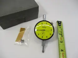 MITUTOYO # 2046 DIAL INDICATOR, .01 MM GRADUATIONS X 10 MM TRAVEL, OEM CASE, EC