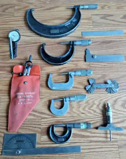 MIXED MACHINIST LOT STARRETT LUFKIN MITUTOYO BROWN & SHARPE MICROMETERS RULERS +