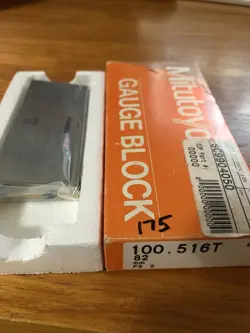 NEW MITUTOYO 82MM STEEL GAUGE BLOCK,    GRADE FS 2