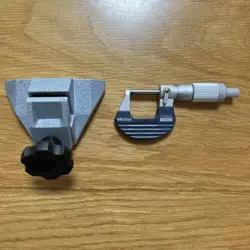MITUTOYO MICROMETER 0-25MM WITH BASE, OPERATION CONFIRMED EX LIMITED FROM JAPAN