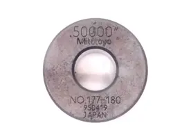 MITUTOYO .5000 MASTER PLAIN BORE RING GAGE ONSIZE 1/2 12.700 MM .500 INSPECTION