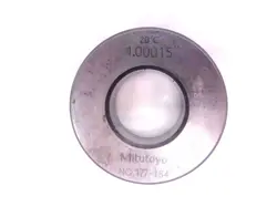 MITUTOYO 1.00015 MASTER PLAIN BORE RING GAGE 1.0000 +.0002 1.0 25.404 MM CHECK
