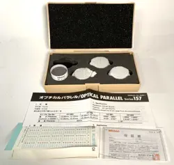 UNUSED MITUTOYO OP-25 157-903 OPTICAL PARALLEL SET OF 4 WITH CASE FROM JAPAN F/S