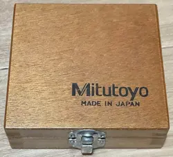 MITUTOYO 45MM NO.158-118 NO.92262 OPTICAL FLAT W/ SPECIAL CASE MADE IN JAPAN F/S