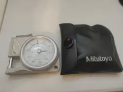 MITUTOYO POCKET DIAL THICKNESS GAUGE # 7308 IN ORIGINAL CASE 0 TO 0.375”(VBM0694