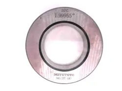 MITUTOYO 1.99955 MASTER PLAIN BORE RING GAGE 2.0000 -.0005 2.0 50.789 MM CHECK