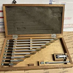 MITUTOYO NO 141-133 2-12” OUTSIDE MICROMETER SET .001” MADE IN JAPAN