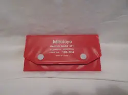 8PC MITUTOYO RADIUS GAGE SET. 9/32