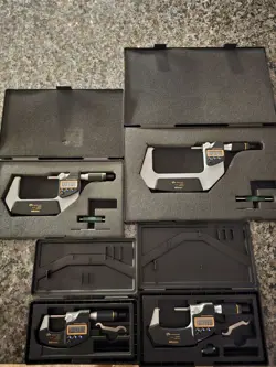 MITUTOYO ELECTRONIC DIGITAL MICROMETER SET QUANTUMIKE 0-1