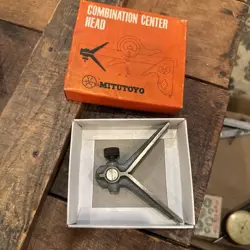 MITUTOYO 180-202 CENTER FINDER HEAD FOR COMBINATION SQUARE SET WITH ORIGINAL BOX