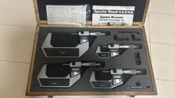 MITUTOYO DIGITAL MICROMETER 293 SERIES SET OF 4 & MITUTOYO CALIPER WITH BOX