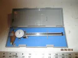 MACHINIST MILL LATHE MITUTOYO DIAL CALIPER GAGE GAUGE IN HARD CASE O