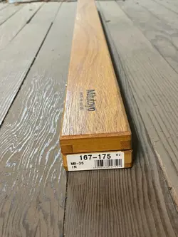 MITUTOYO WOOD CASE ONLY FOR 167-175 MICROMETER STANDARD 35