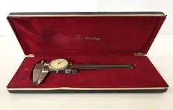 VINTAGE MITUTOYO 505-626 DIAL CALIPERS W/ ORIGINAL CASE 505 626 .001