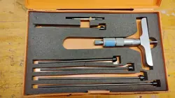 MITUTOYO DEPTH GAUGE SET #129-132  WITH PROFESSIONAL CALIBRATION