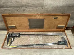 PAIR DIGITAL 24” CALIPERS FOWLER SLYVAC & MITUTOYO  CD-24C AS IS PARTS / REFURB
