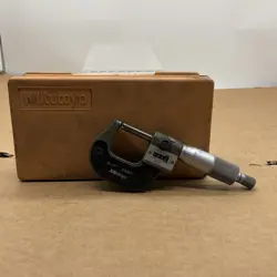 MITUTOYO OUTSIDE MICROMETER NO. 295-153 WITH BROKEN CASE, PREOWNED