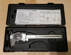 MITUTOYO 505-742-56J DIAL CALIPER W/ BLACK DIAL FACE 0