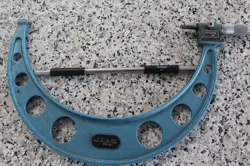 MITUTOYO 11-” MICROMETER .0001” CARBIDE TIP + RATCHET - MODEL 159-222