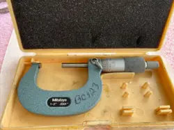 MITUTOYO NO. 103-262 CARBIDE TIPPED MICROMETER 1