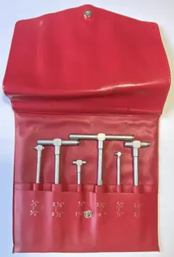 MITUTOYO TELESCOPING GAUGE SET: 6 PIECES, 5/16 IN TO 6 IN RANGE 155-903