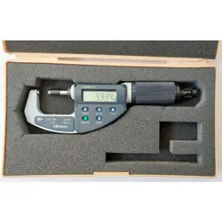 MITUTOYO CLM1-15QMX 227-201-20 SOFT TOUCH MICROMETER TESTED INSIDE MICROMETER