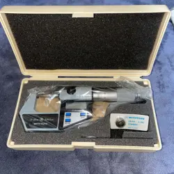 MITUTOYO DIGMATIC MICROMETER DIGITAL SILVER W/BOX MANUAL 293-401 MDC-25