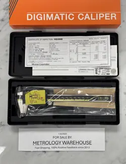 GENUINE MITUTOYO DIGIMATIC 0-6”/0-150MM DIGITAL ABSOLUTE CALIPER 0.0005” / .01MM