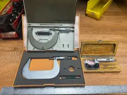 LOT OF ASSORTED MICROMETERS MITUTOYO 3-4, NSK 3-4