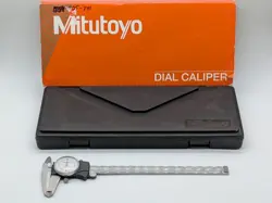 MITUTOYO DIAL CALIPER 505-741 W/ CASE 0-8