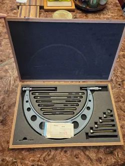 MITUTOYO 104-138 6-12 INCH INTERCHANGEABLE ANVIL OUTSIDE MICROMETER SET