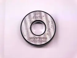 MITUTOYO .4997 MASTER PLAIN BORE RING GAGE .5000 -.0003 UNDERSIZE 1/2 12.692 MM