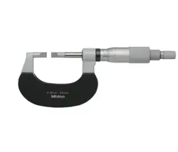 MITUTOYO 122-141 RATCHET STOP MECHANICAL BLADE MICROMETER, 0-25 MM X 0.01 MM