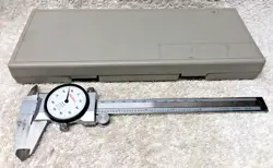 MITUTOYO DIAL CALIPER WITH CASE 505-611 STAINLESS