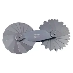 MITUTOYO 186-107 186 SERIES 15.5 TO 25 MM METRIC STEEL RADIUS GAUGE SET